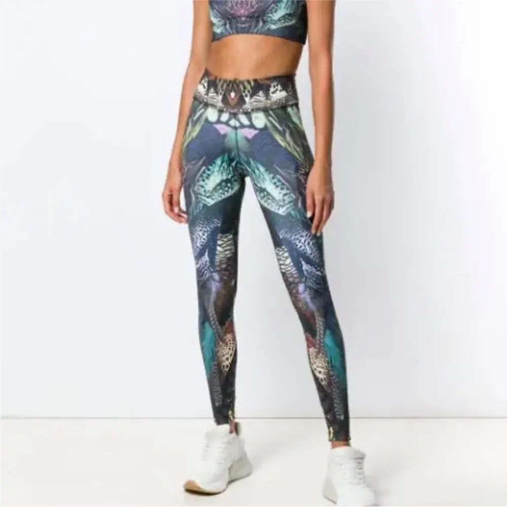 NIKE | Jungle Safari Feather Animal Print Dri-Fit Leggings Women’s Size Medium